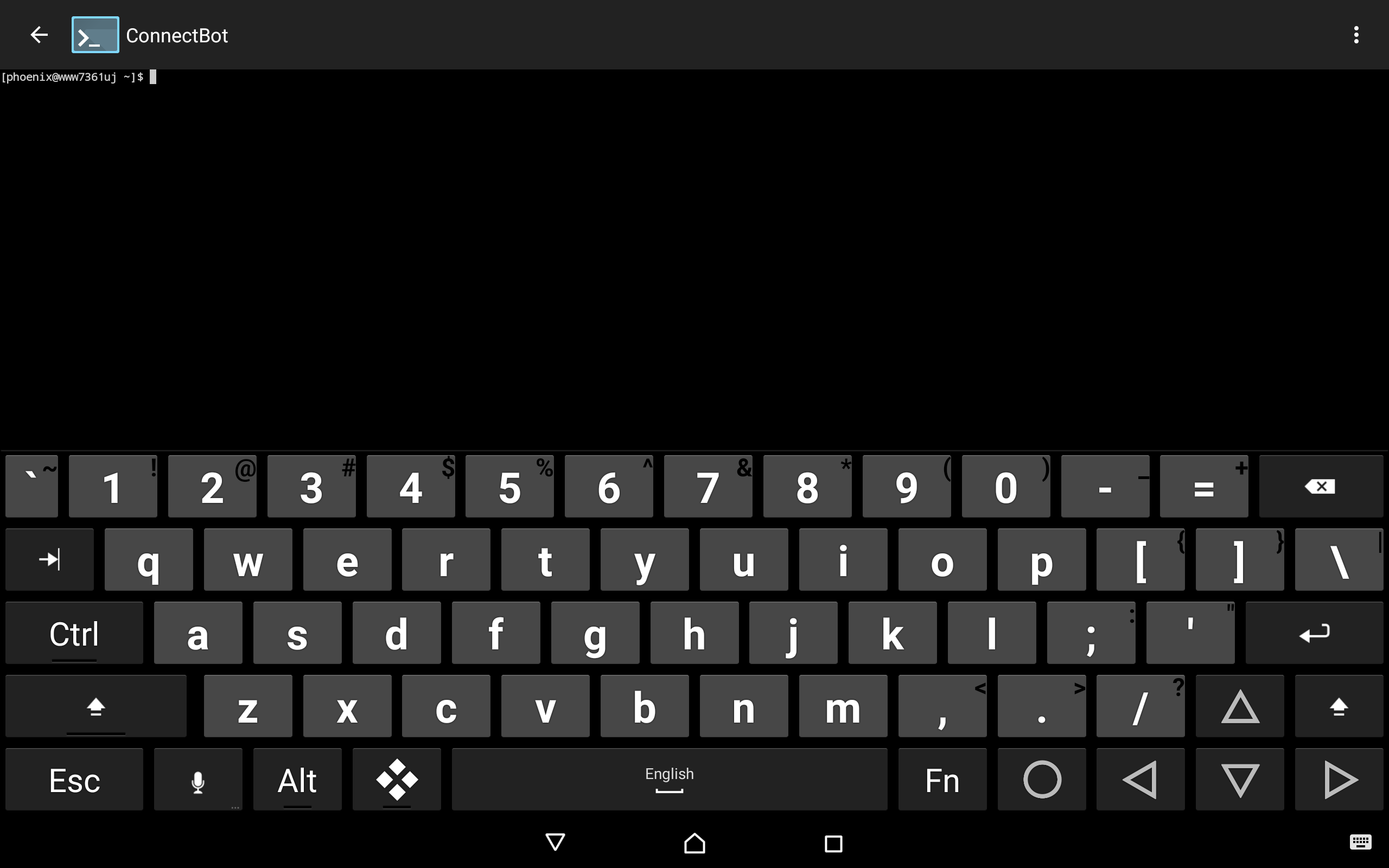 サーバへ接続した状態