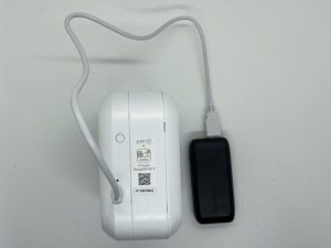PT-P710BT 充電開始(モバイルバッテリー使用時)