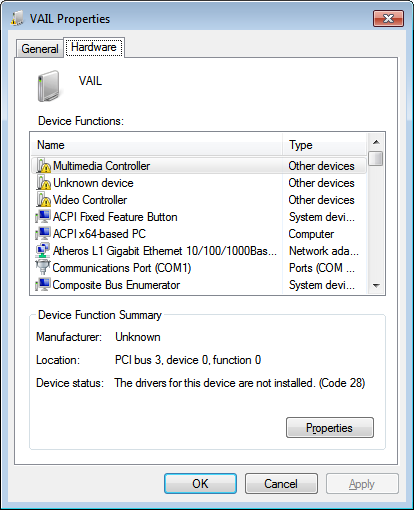 デバイスマネージャ