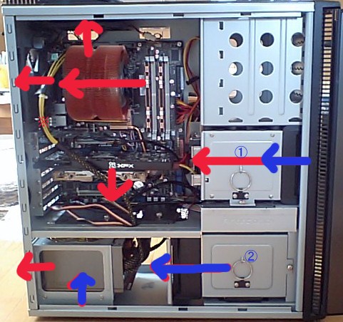 PCケース内エアフロー