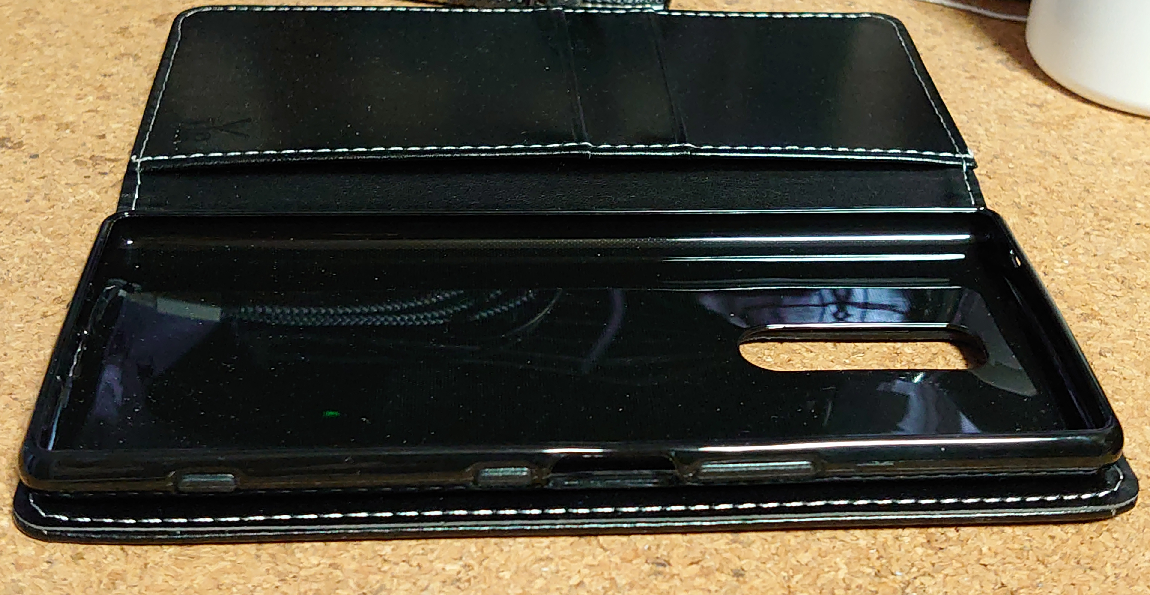 Xperia1 ちょっと上質なカラー 手帳型ケース サイドキー部