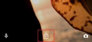 ロック画面でデバイスロック状態