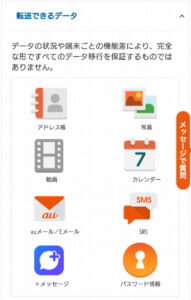 au データバックアップの方法