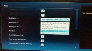 NUC10i5FNH Boot Device