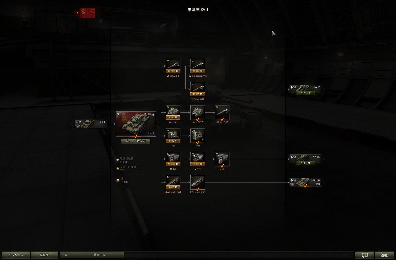 KV-1の技術ルート KV-1の技術ルート